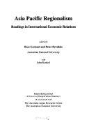 Copertina  Asia Pacific regionalism : readings in international economic relations 