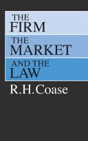 Copertina  The firm, the market and the law