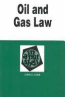Copertina  Oil and gas law in a nutshell