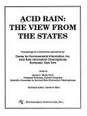 Copertina  Acid rain : the view from the States : proceedings of a conference 