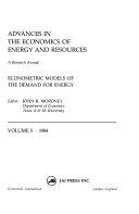 Copertina  Econometric models of the demand for energy