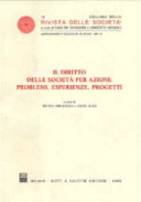 Copertina  Il diritto delle società per azioni