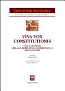 Copertina  Viva Vox constitutionis