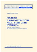 Copertina  Politica e amministrazione negli Stati Uniti D'America
