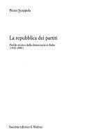 Copertina  La repubblica dei partiti
