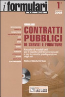 Copertina  Formulario contratti pubblici di servizi e forniture