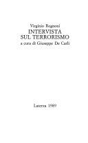 Copertina  Intervista sul terrorismo
