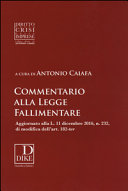 Copertina  Commentario alla legge fallimentare : aggiornato alla L. 11 dicembre 2016, n. 232, di modifica dell'art. 182-ter