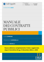Copertina  Manuale dei contratti pubblici