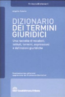 Copertina  Dizionario dei termini giuridici